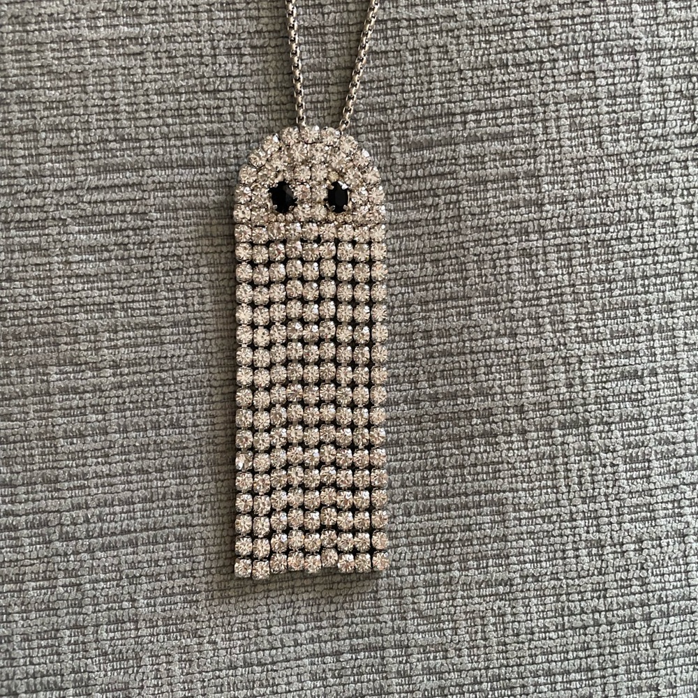 Vera Wang Necklace Halloween New Ghost Sophisticated Long Rhinestones NWT - Picture 4 of 14